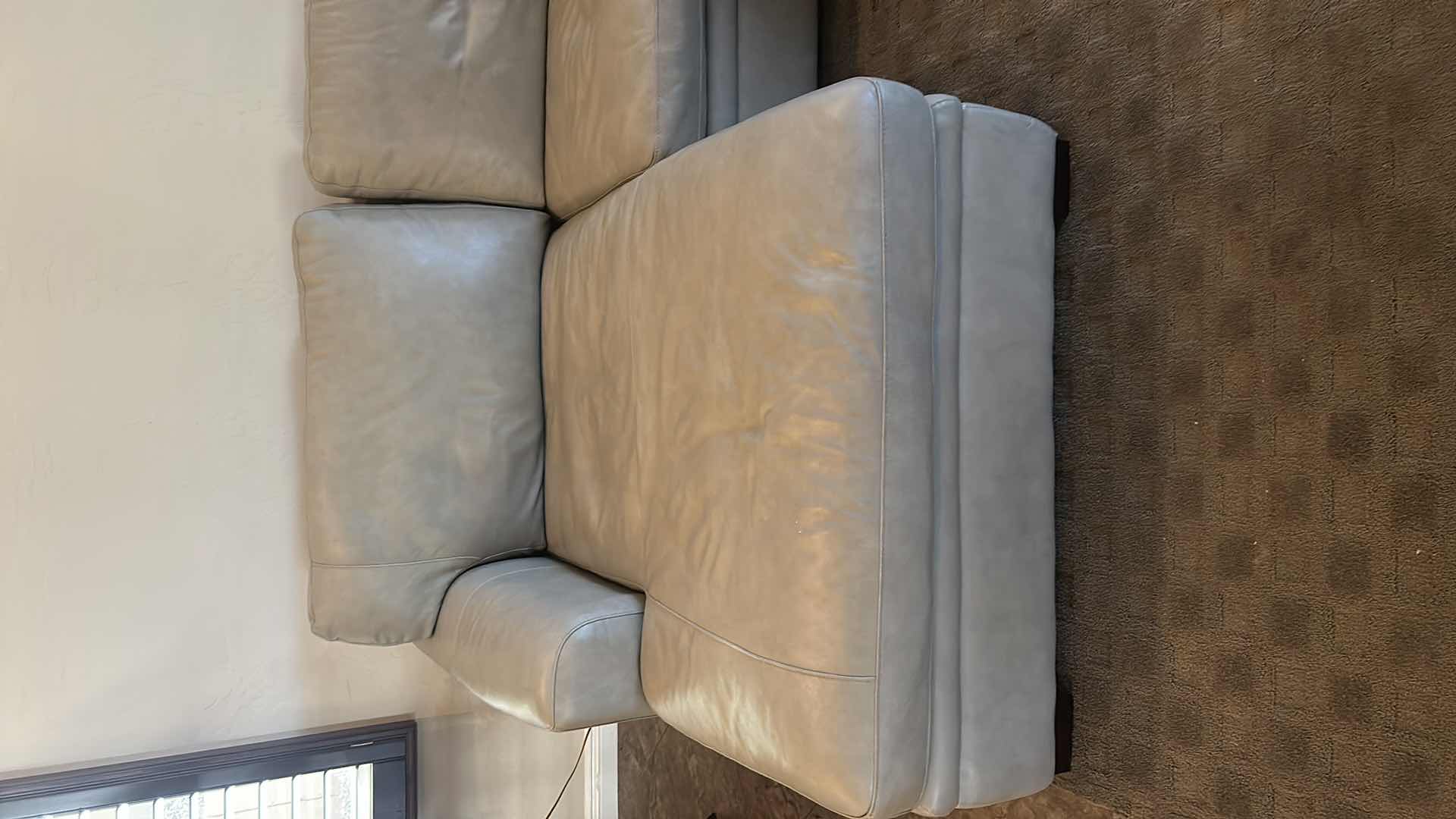 Photo 1 of LARGE MODULAR U SHAPE LEATHER SECTIONAL W LEFT ARM FACING CHAISE LOUNGE 7FT X 9FT