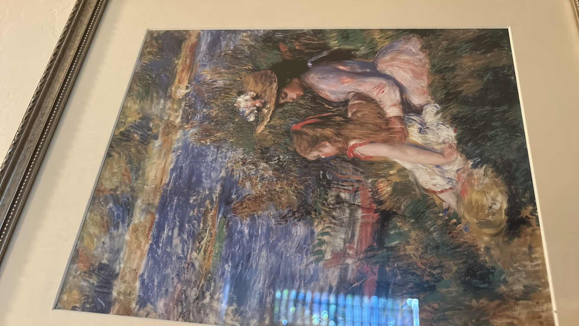 Photo 1 of FRAMED ART PRINT OF “YOUNG WOMEN AT THE WATER’S EDGE” BY PIERRE-AUGUSTE RENOIR ARTWORK 14 1/4” x H16 1/2”