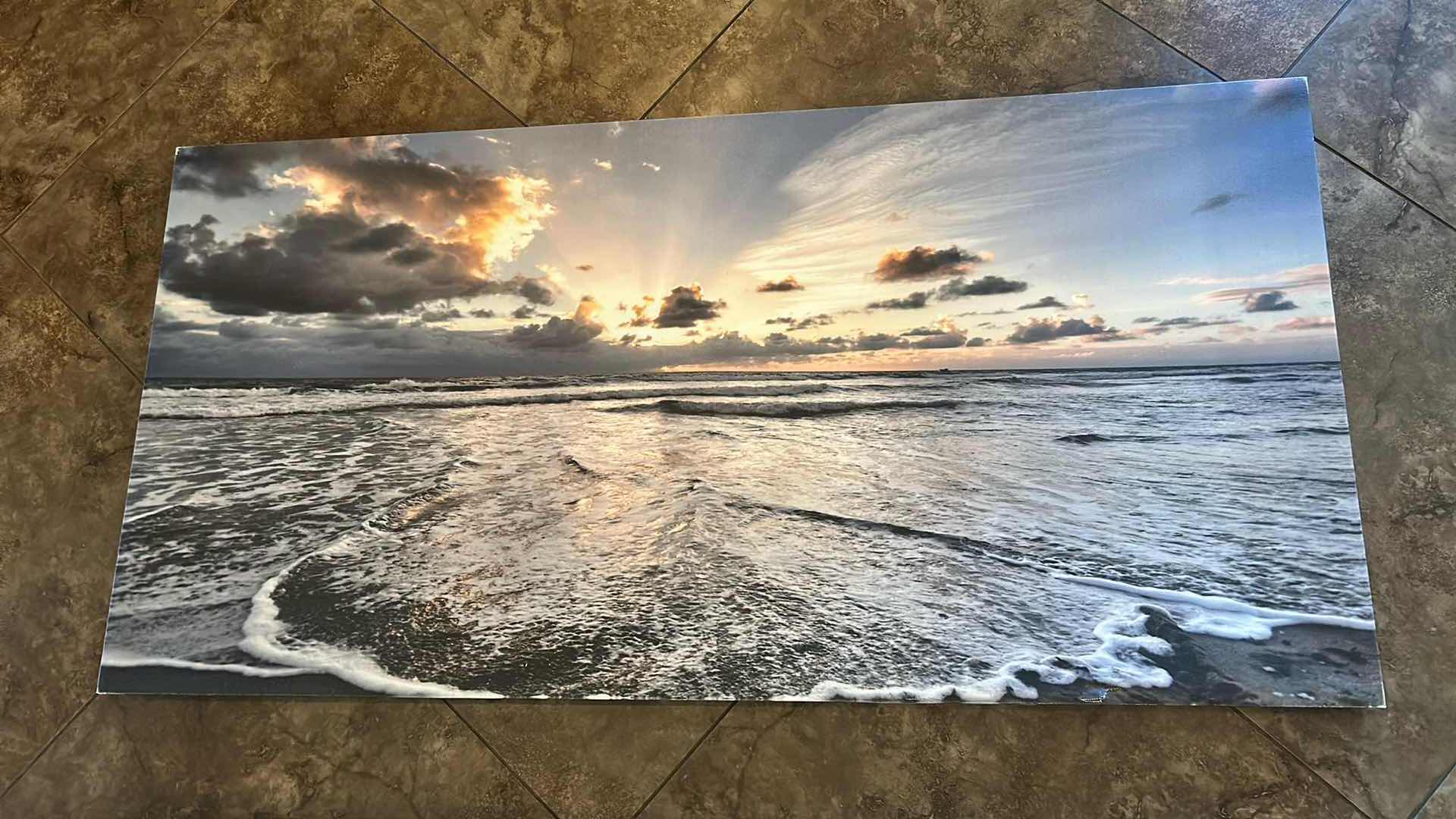 Photo 1 of 4- DECORATIVE WALL ART 47" X 23" OCEAN