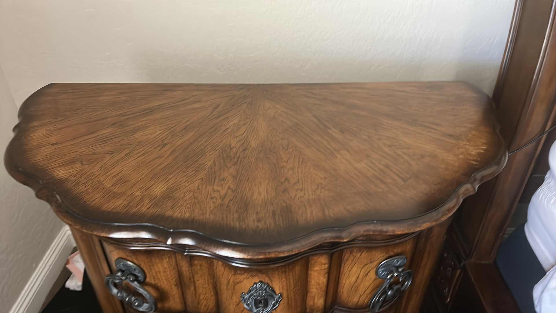 Photo 1 of PULASKI DEMILUNE (HALF-MOON) SHAPED ACCENT CHEST/NIGHTSTAND W HEAVY BRASS HARDWARE 40” x 21” x 36”