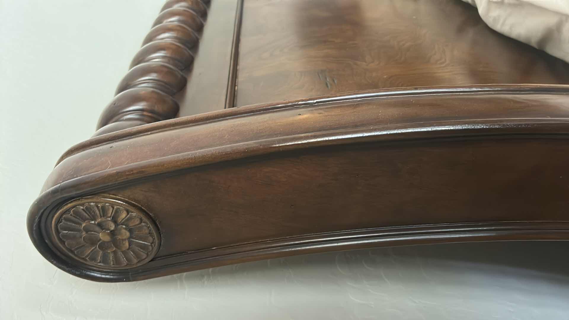 View 6 of SOLID WOOD QUEEN HEADBOARD/FOOTBOARD & SURROUND 66” x 92” x H64”