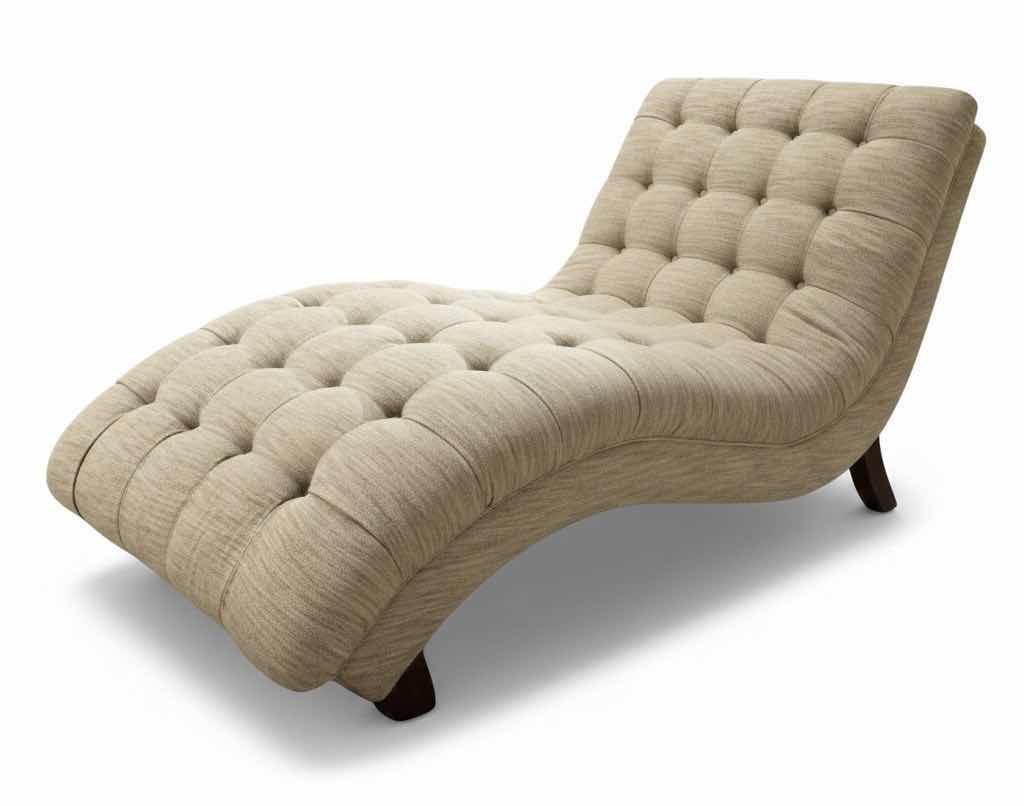 Photo 1 of TUFTED WAVE CHAISE LOUNGE WITH CURVED S-SHAPED SILHOUETTE AND BUTTON TUFTING 34 1/2“ x 6‘ x H34”