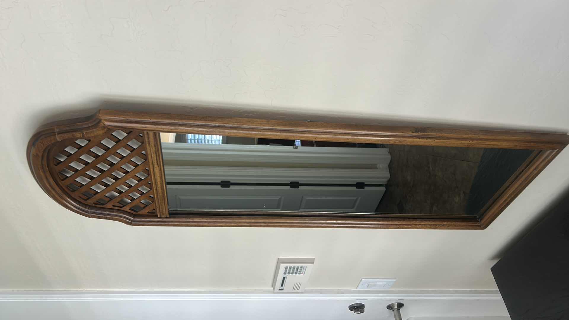 Photo 1 of THOMASVILLE ARCHED WALL MIRROR W ATTICE DETAILING 15” x H44 1/2” $300
