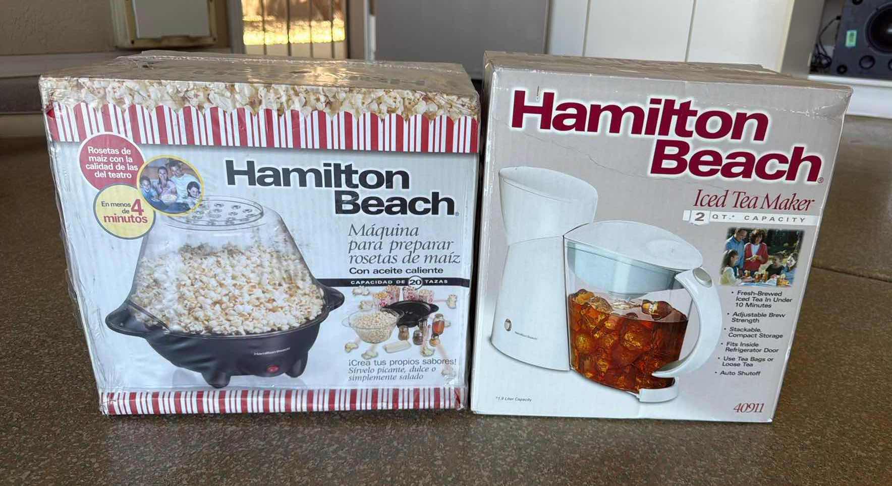 Photo 1 of NIB HAMILTON BEACH ICE TEA MAKER & POPCORN POPPER