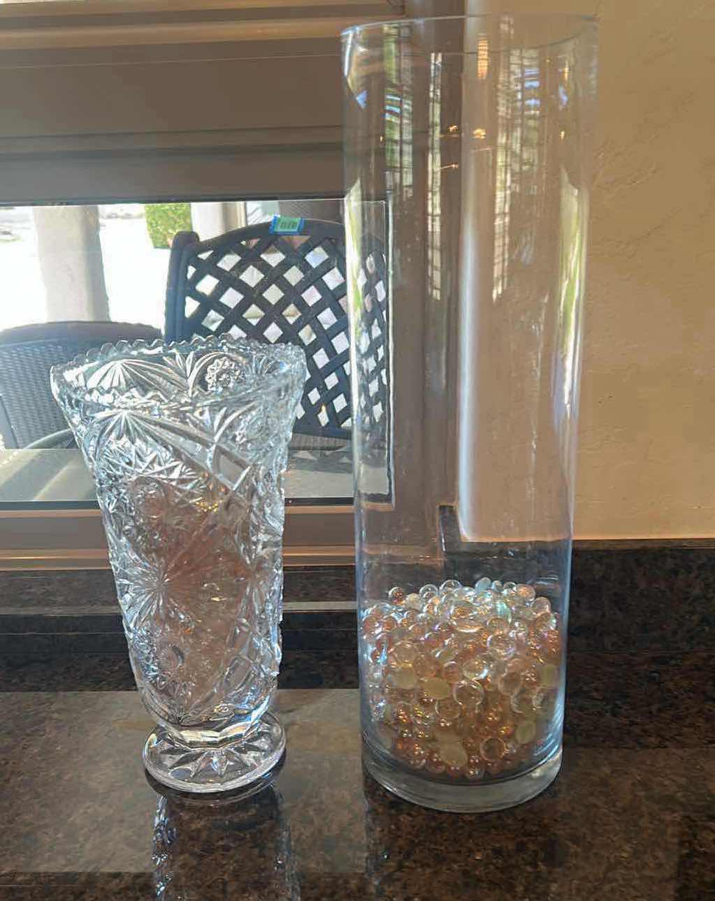 Photo 1 of 4- CRYSTAL CUT VASES VARIOUS SIZES