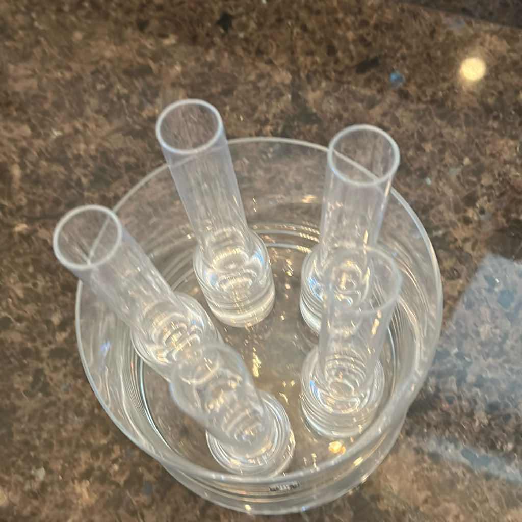 Photo 1 of HANDMADE TURKISH CRYSTAL VODKA SET W MATCHING BUCKET