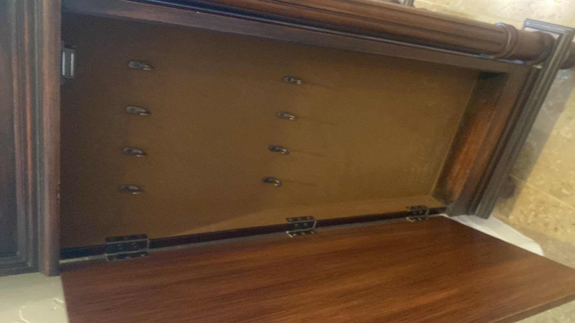 Photo 1 of MAHOGANY WOOD JEWELRY CHEST 19“ X 15“ H 43”