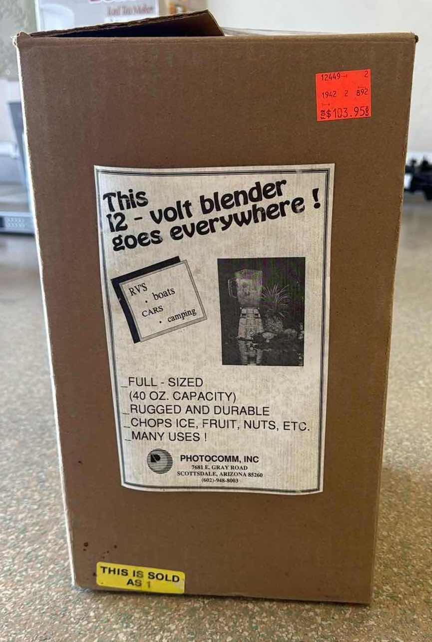 Photo 1 of NIB FULL SIZE 12 VOLT BLENDER