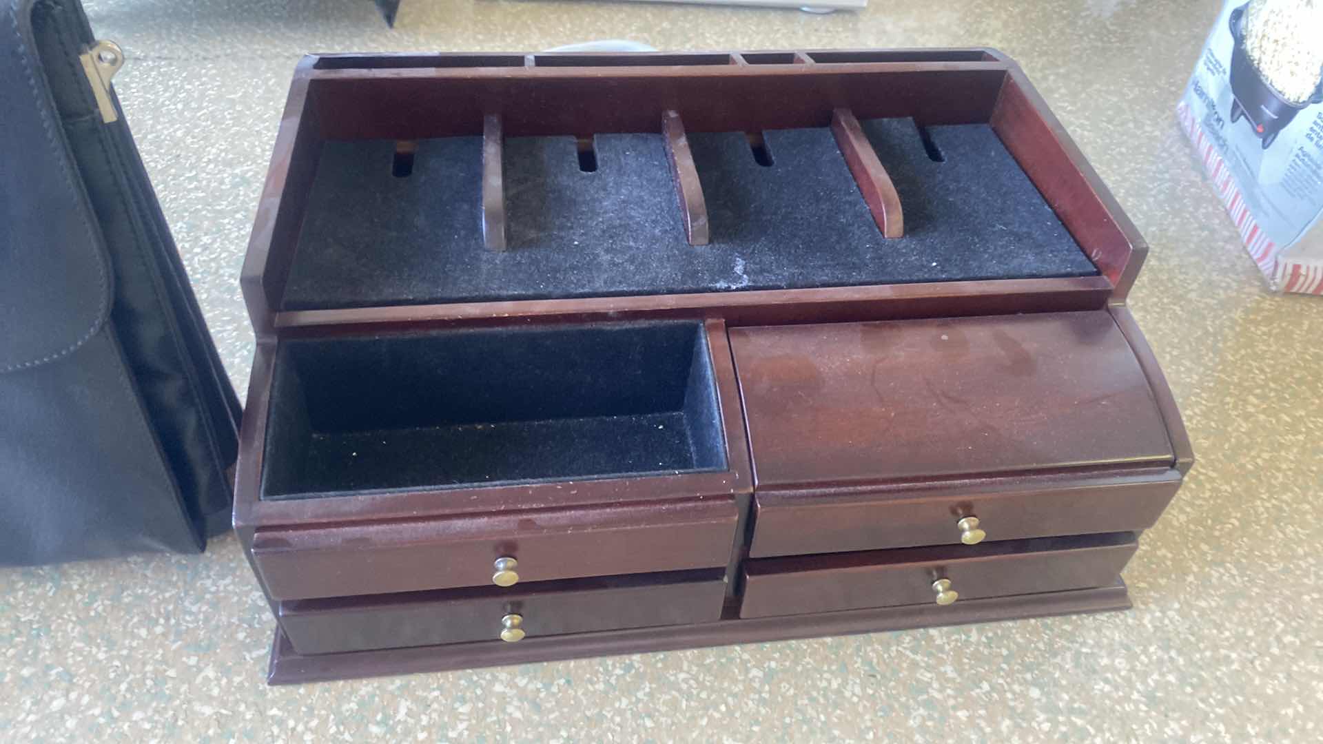 Photo 1 of MONT BLACK LEATHER BRIEFCASE & WOOD DESK CADDY