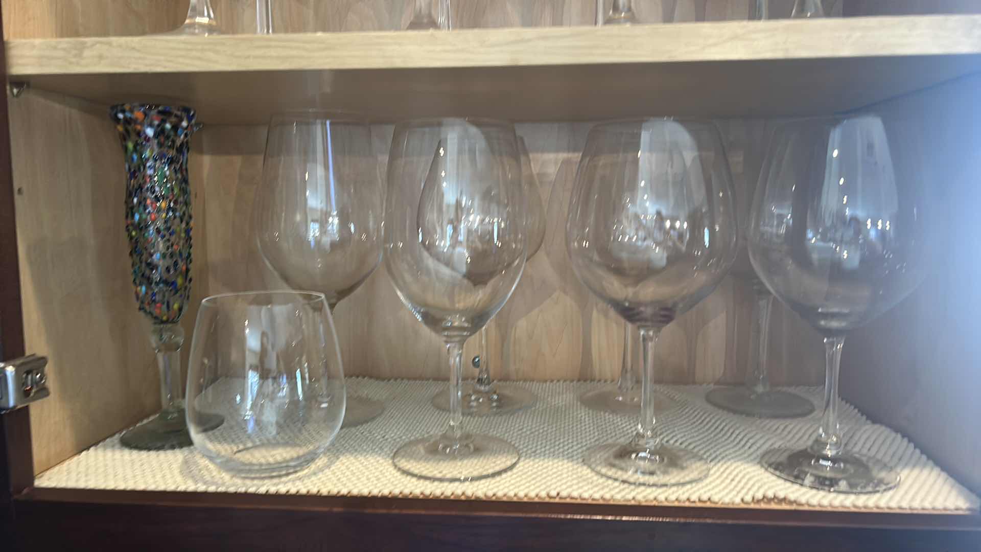 Photo 1 of CONTENTS OF KITCHEN CABINETS - GLASS STEMWARE