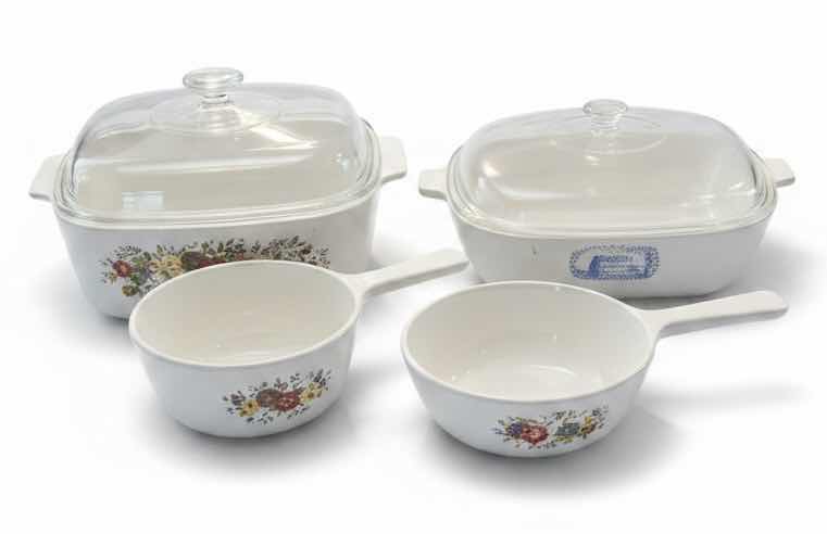 Photo 1 of VINTAGE CORNING WARE- LIDDED CASSEROLE DISHES AND SAUCE PANS