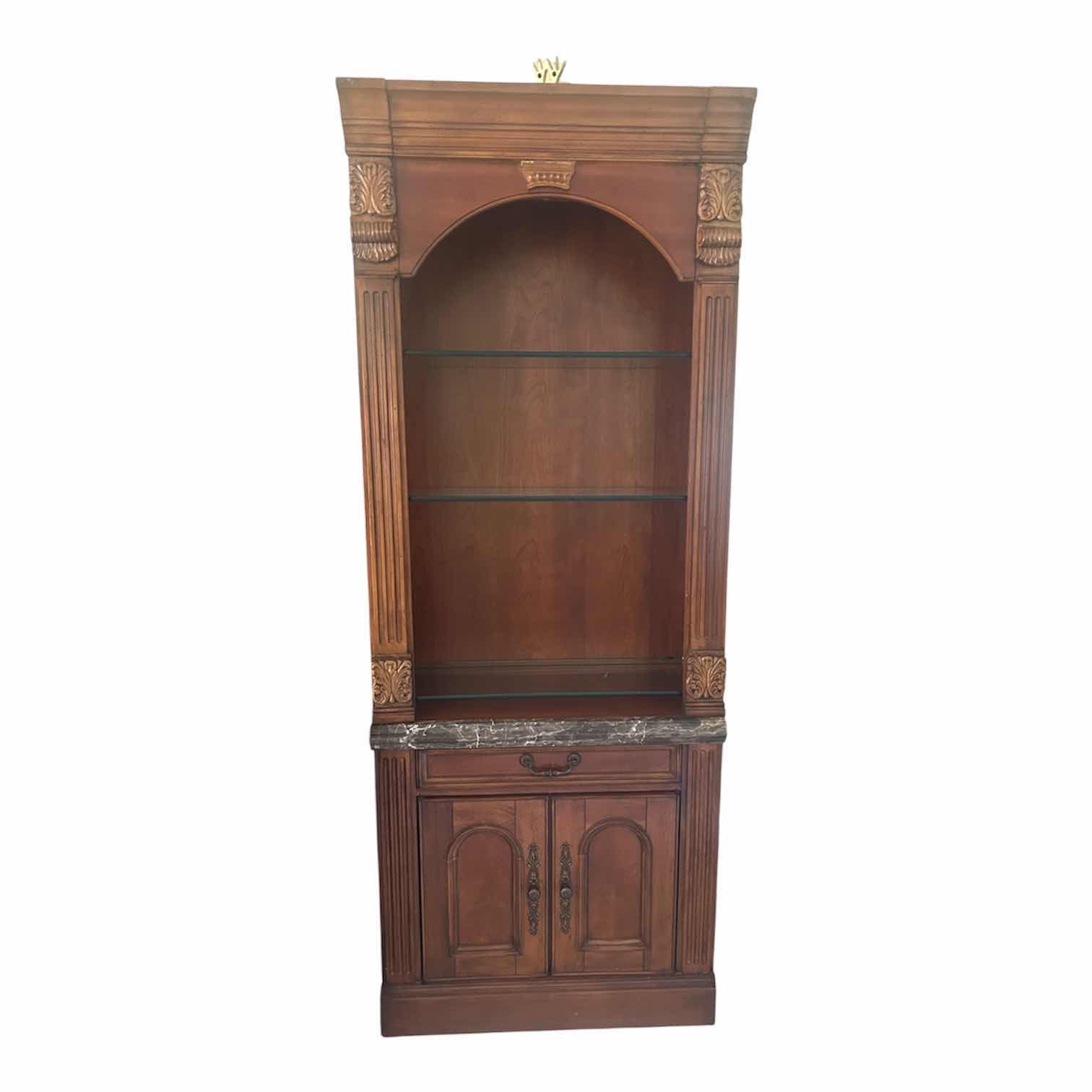 Photo 1 of PARKER HOUSE HUNTINGTON 32" OPEN TOP BOOKCASE W ANTIQUE VINTAGE PECAN FINISH 32" X 80"