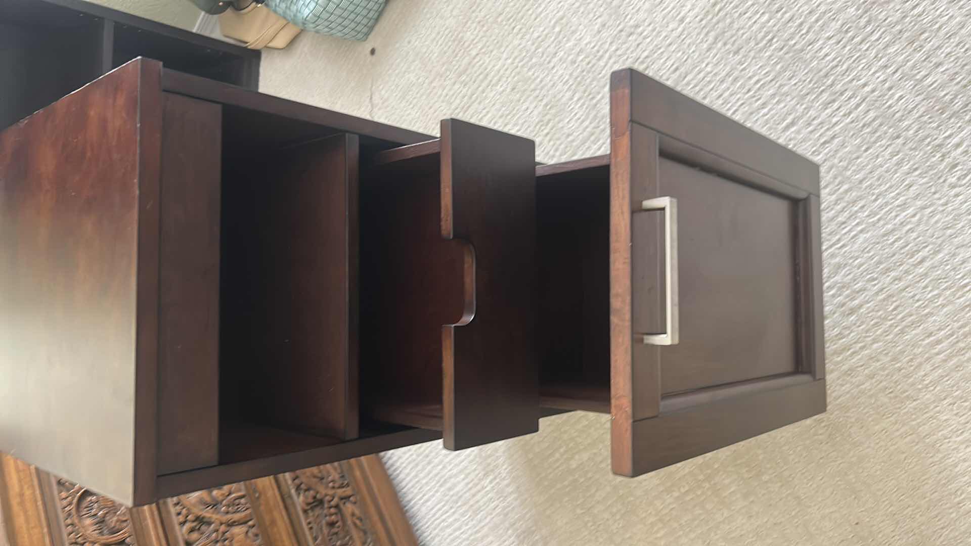 Photo 1 of MORECOTT LINEN CABINET W CHOCOLATE COLORED MDF FINISH 13" X 13" H 32"