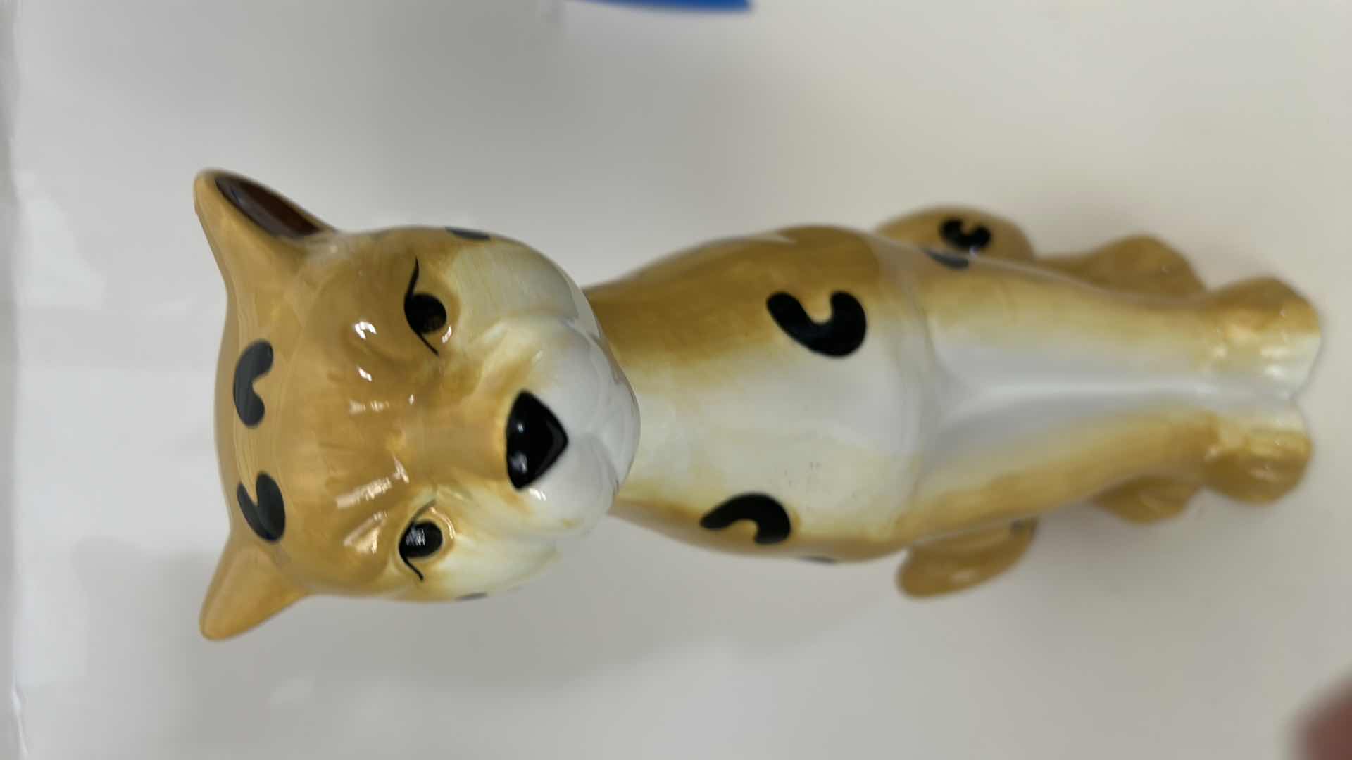 Photo 1 of CERAMIC CHEETAH FIGURINE FEATURES HAND-PAINTED DETAILS AND A GLOSSY FINISH. H13”