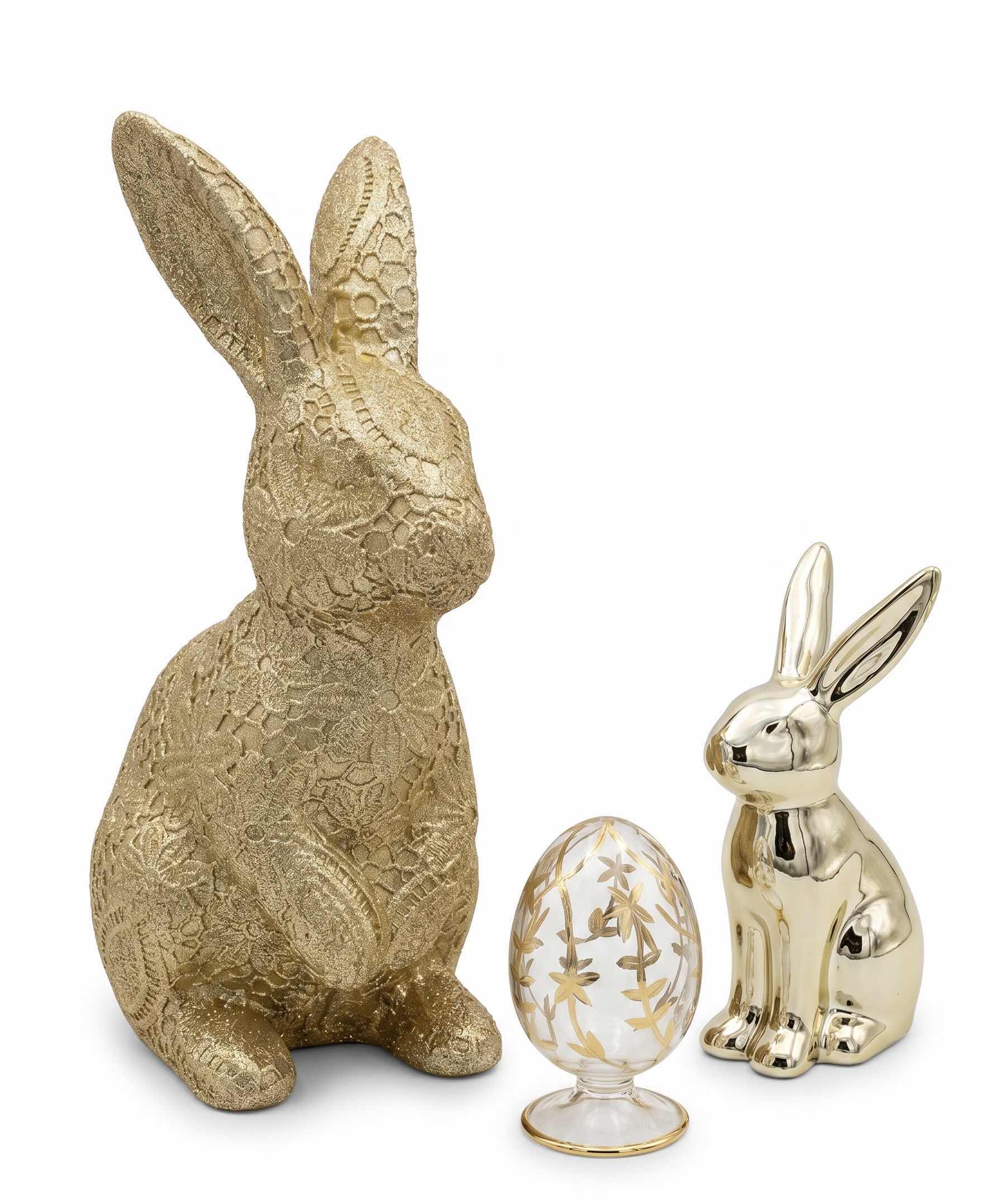 Photo 1 of 3 PC GOLD TONE EASTER DECOR ( TALLEST H15”)
