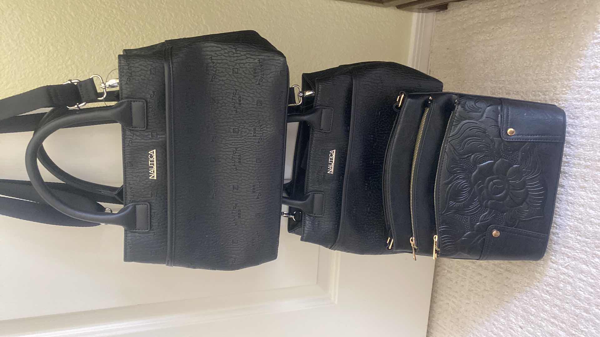 Photo 1 of 3-BLACK HANDBAGS, (2 NAUTICA)