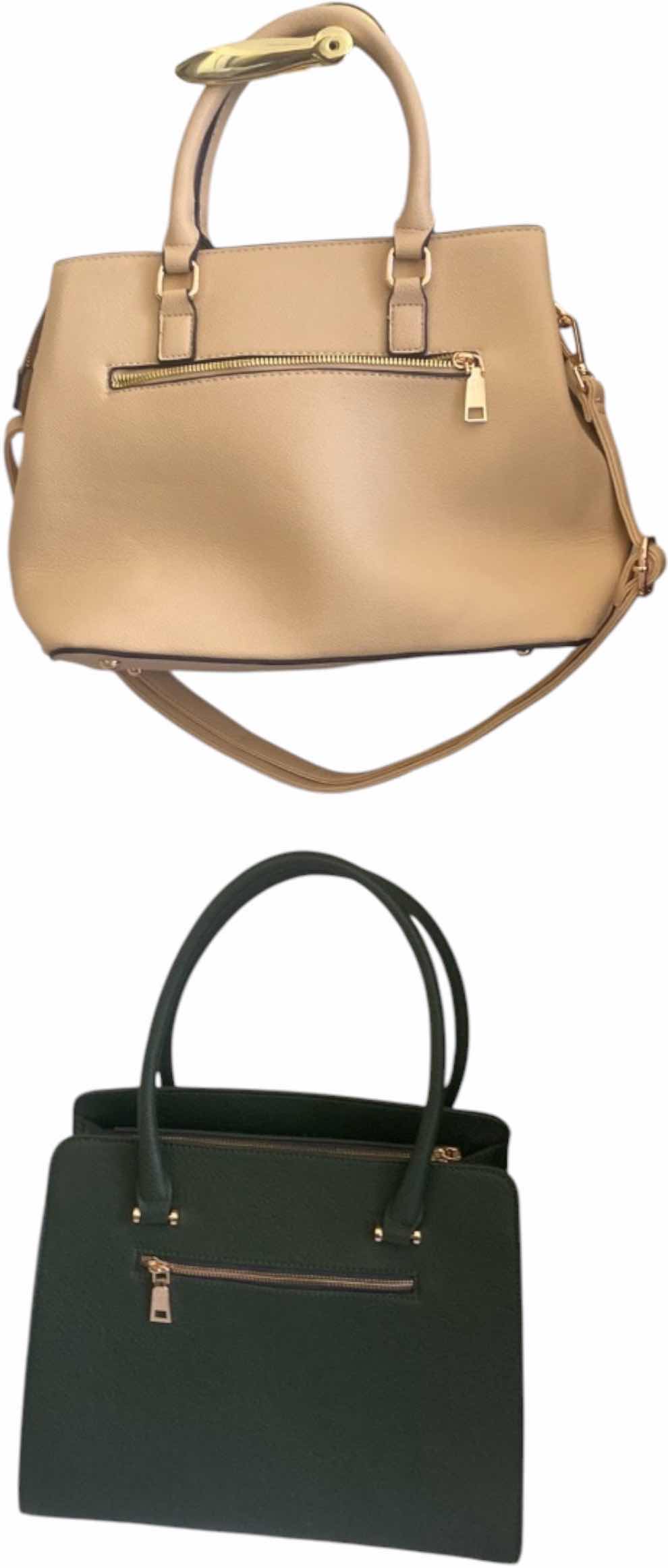 Photo 1 of 2-GREEN & LIGHT TAN HANDBAGS