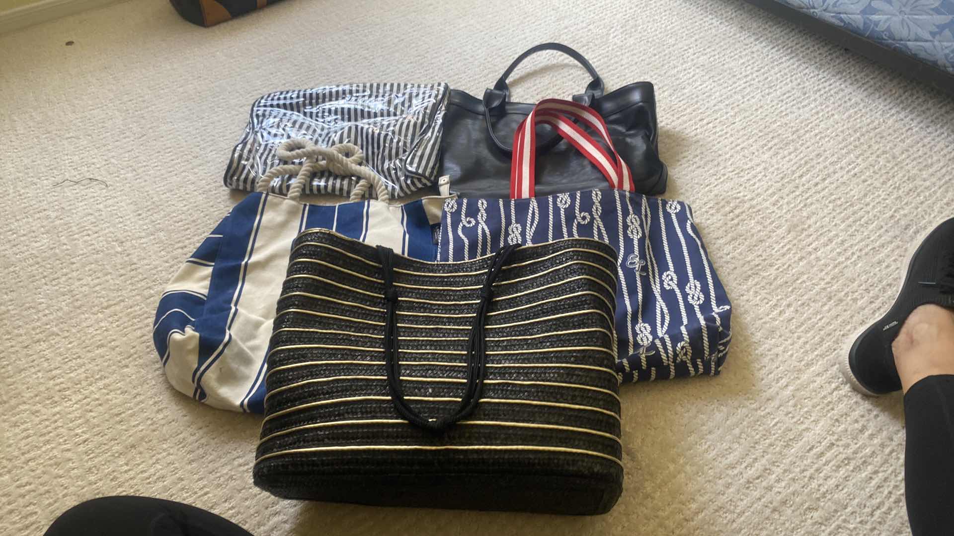 Photo 1 of 4-HANDBAGS & 1 LARGE COSMETICS POUCH