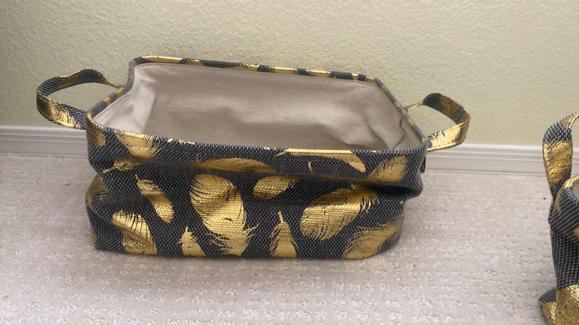 Photo 1 of 3-STORAGE FABRIC BASKETS LARGEST 14“ X 10“
