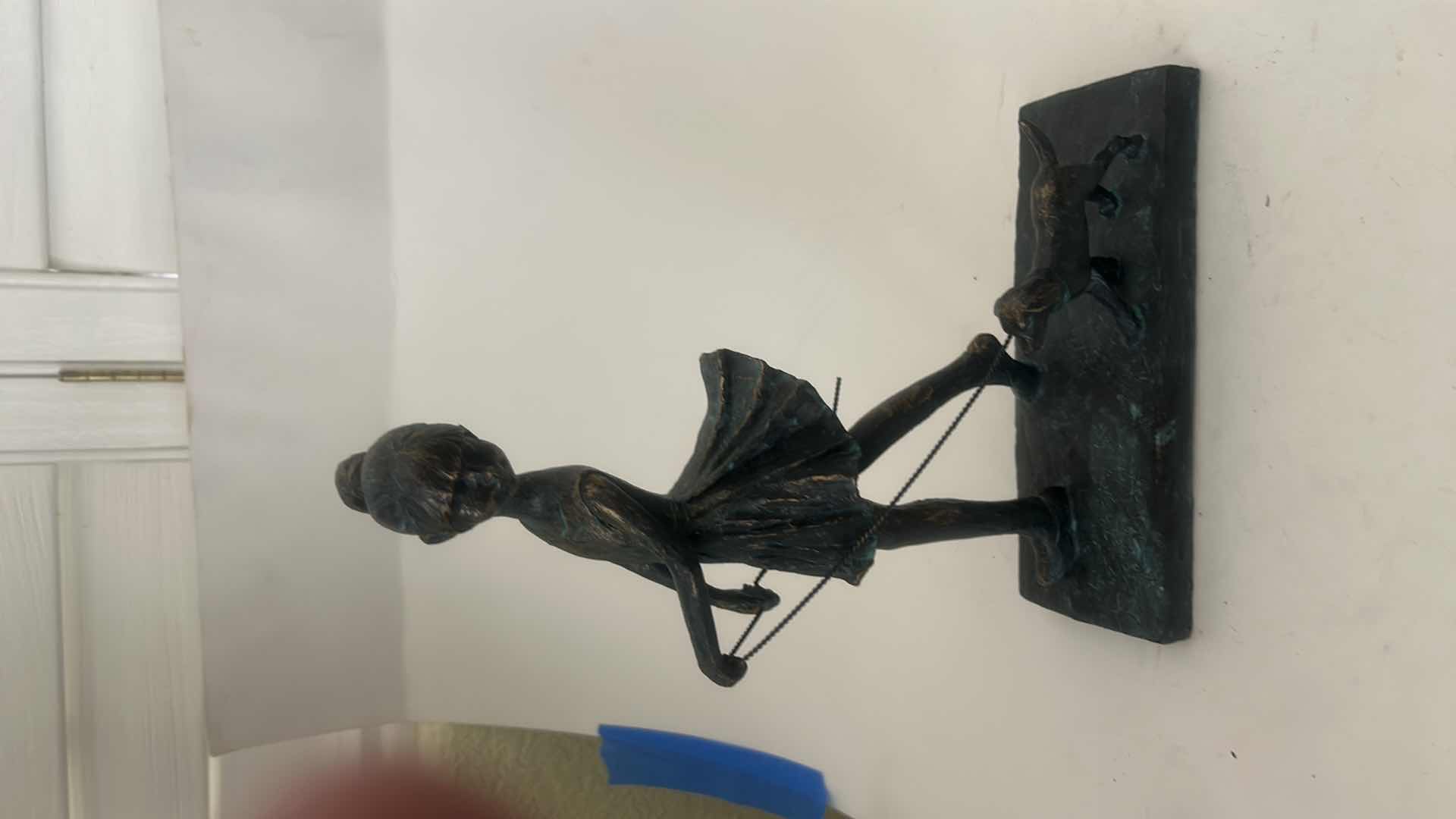 Photo 1 of ARTARIUM LLP “WALK OF LIFE” GIRL AND DOG FIGURINE IS MADE FROM POLYRESIN AND FEATURES A CHARMING PATINATED BRONZE FINISH. H11” $35