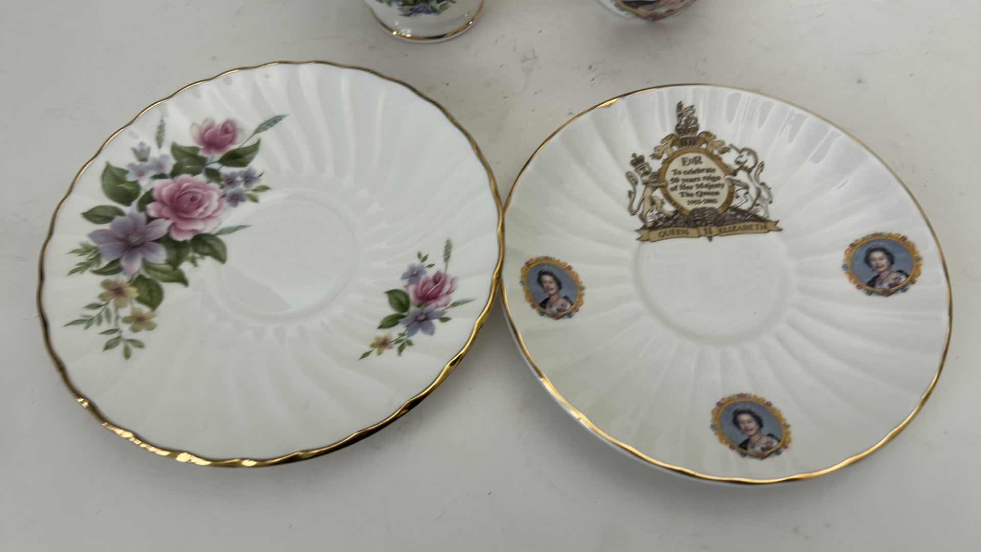 Photo 1 of 2 VINTAGE PORCELAIN TEACUPS AND SAUCERS