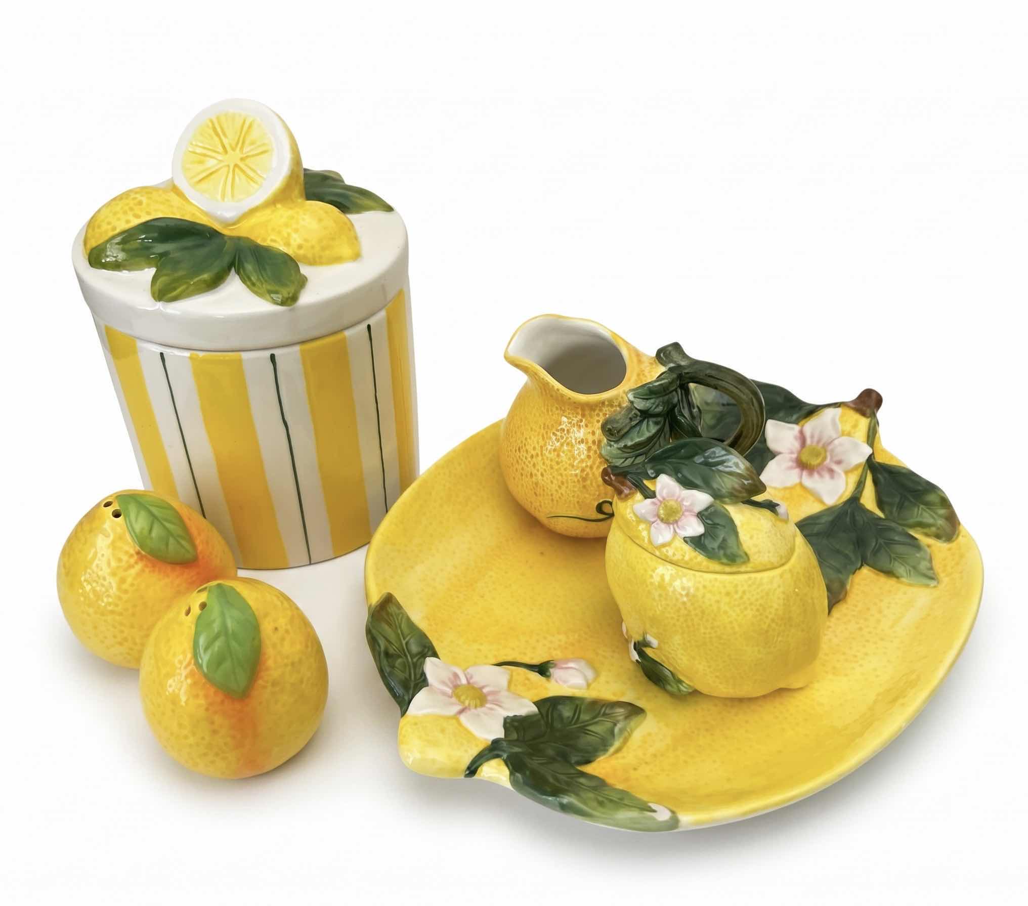 Photo 1 of 6 PC LEMON THEMED KITCHEN /SERVING ITEMS
