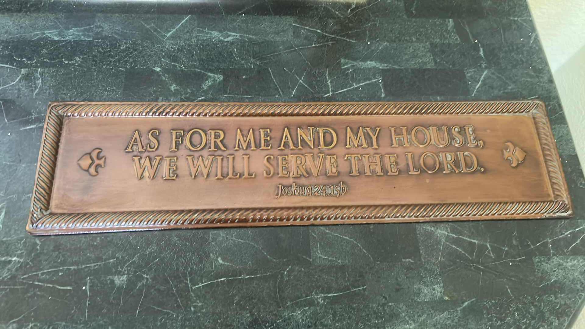 Photo 1 of 3- RELIGIOUS ARTWORK & METAL SCRIPTURE