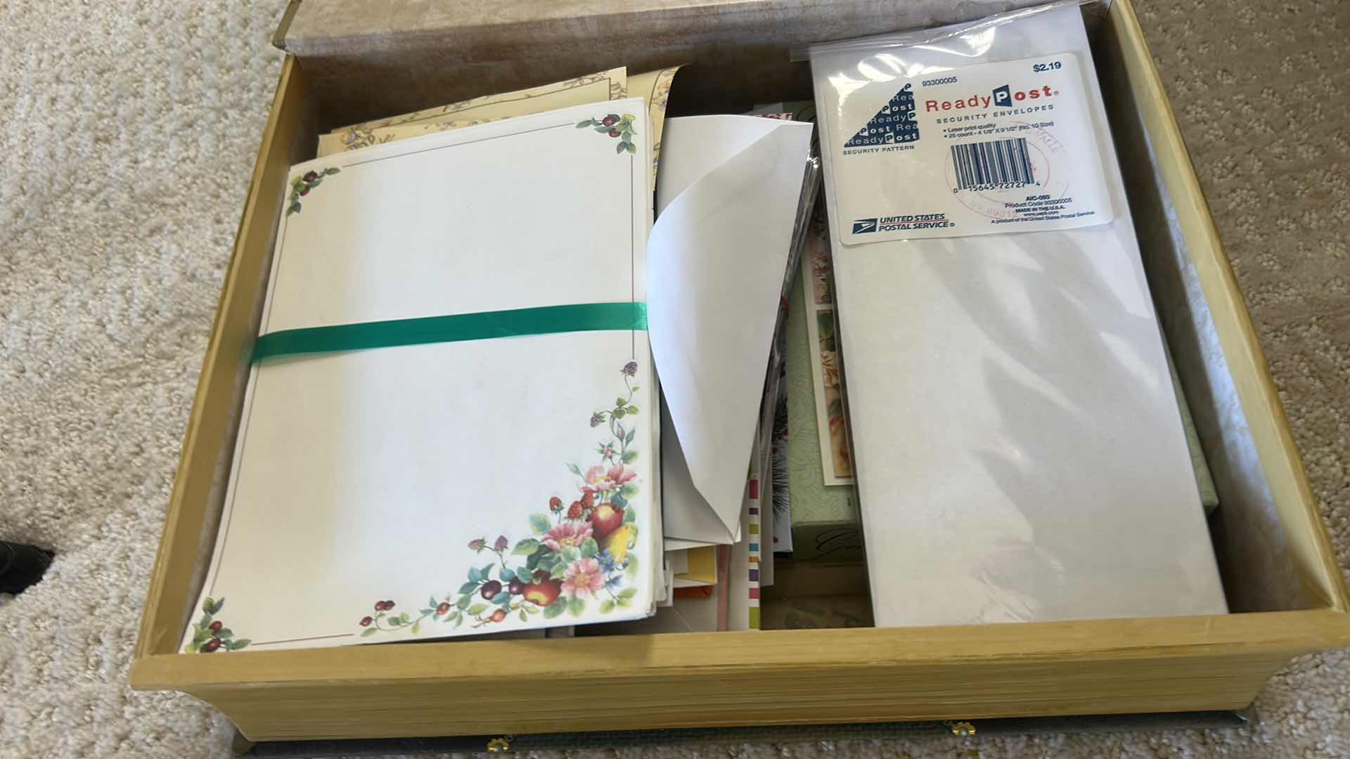 Photo 1 of BOX FILLED WITH ASSORTED STATIONERY AND GREETING CARDS.