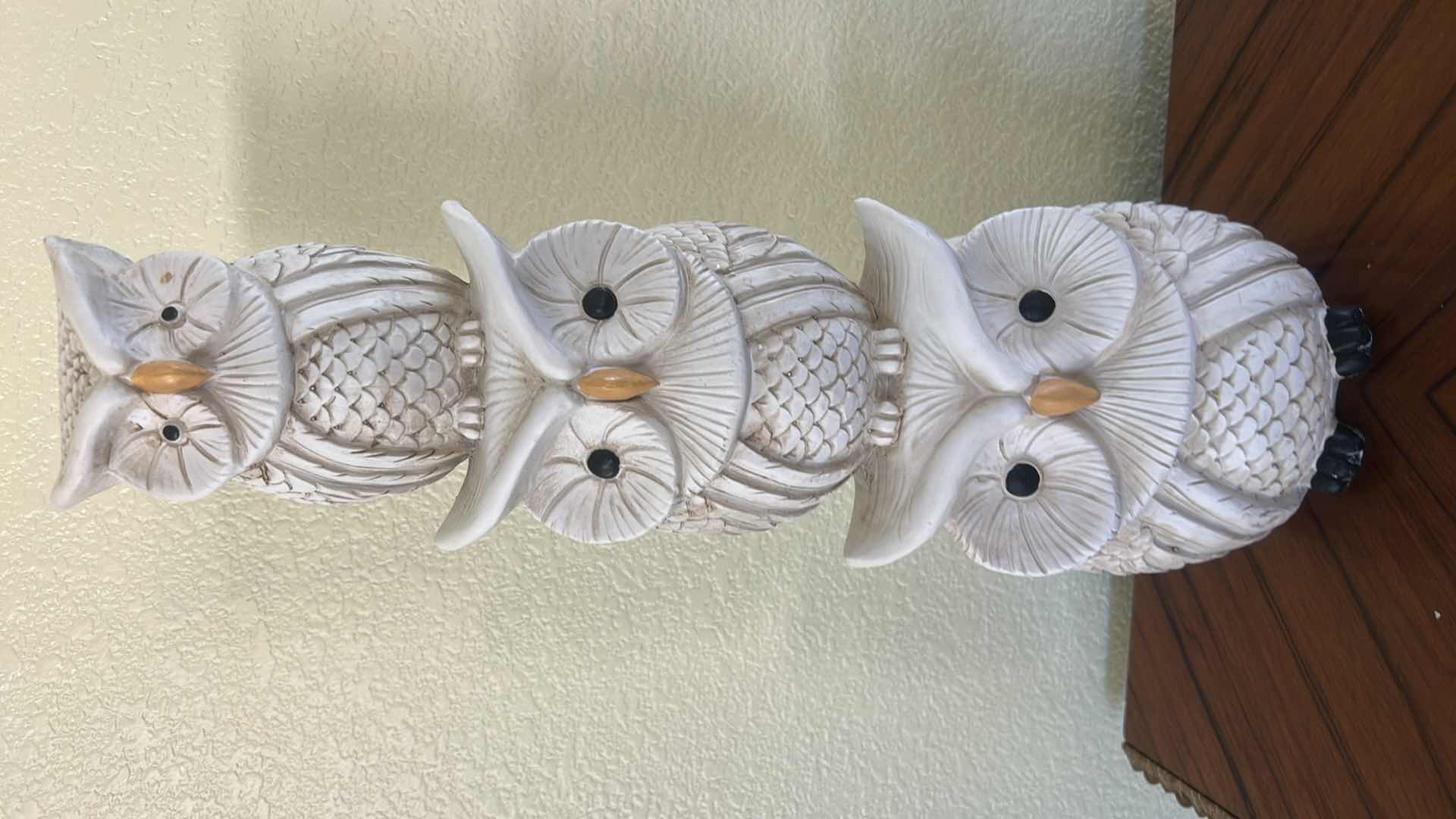 Photo 1 of HONEYBLOOM RESIN OWL STACK - WHITE (18”)