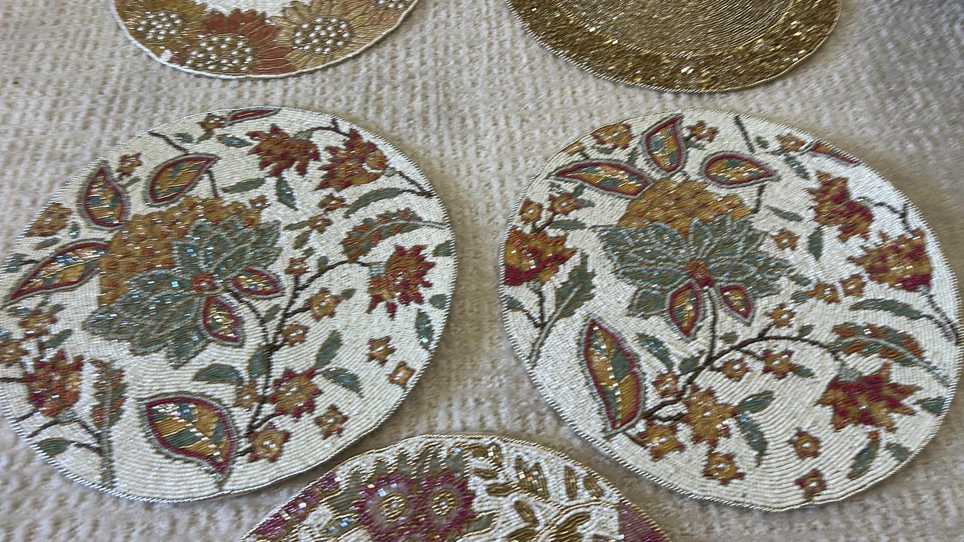 Photo 1 of FIVE BEADED PLACEMATS