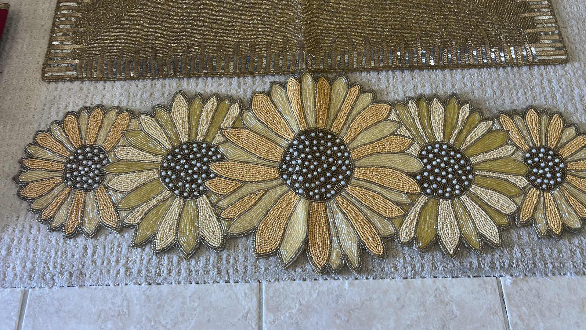 Photo 1 of HOLIDAY DECOR- TWO BEADED TABLE RUNNERS