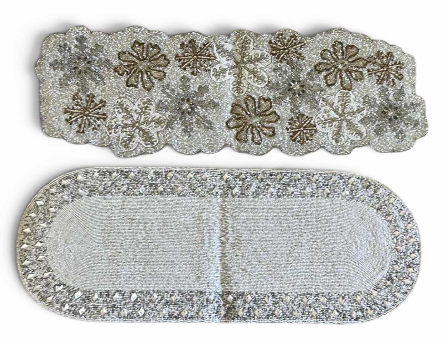 Photo 1 of HOLIDAY DECOR- TWO BEADED TABLE RUNNERS