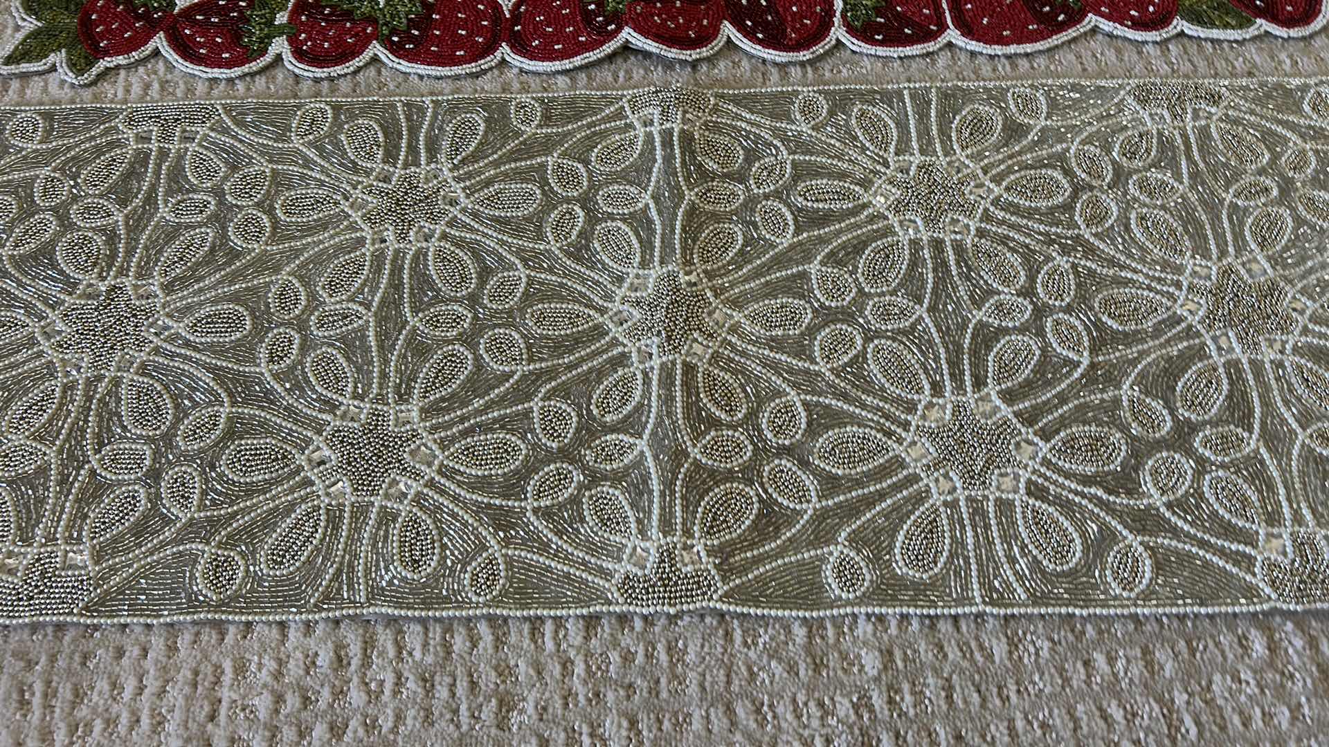 Photo 1 of HOLIDAY DECOR- TWO BEADED TABLE RUNNERS 36”