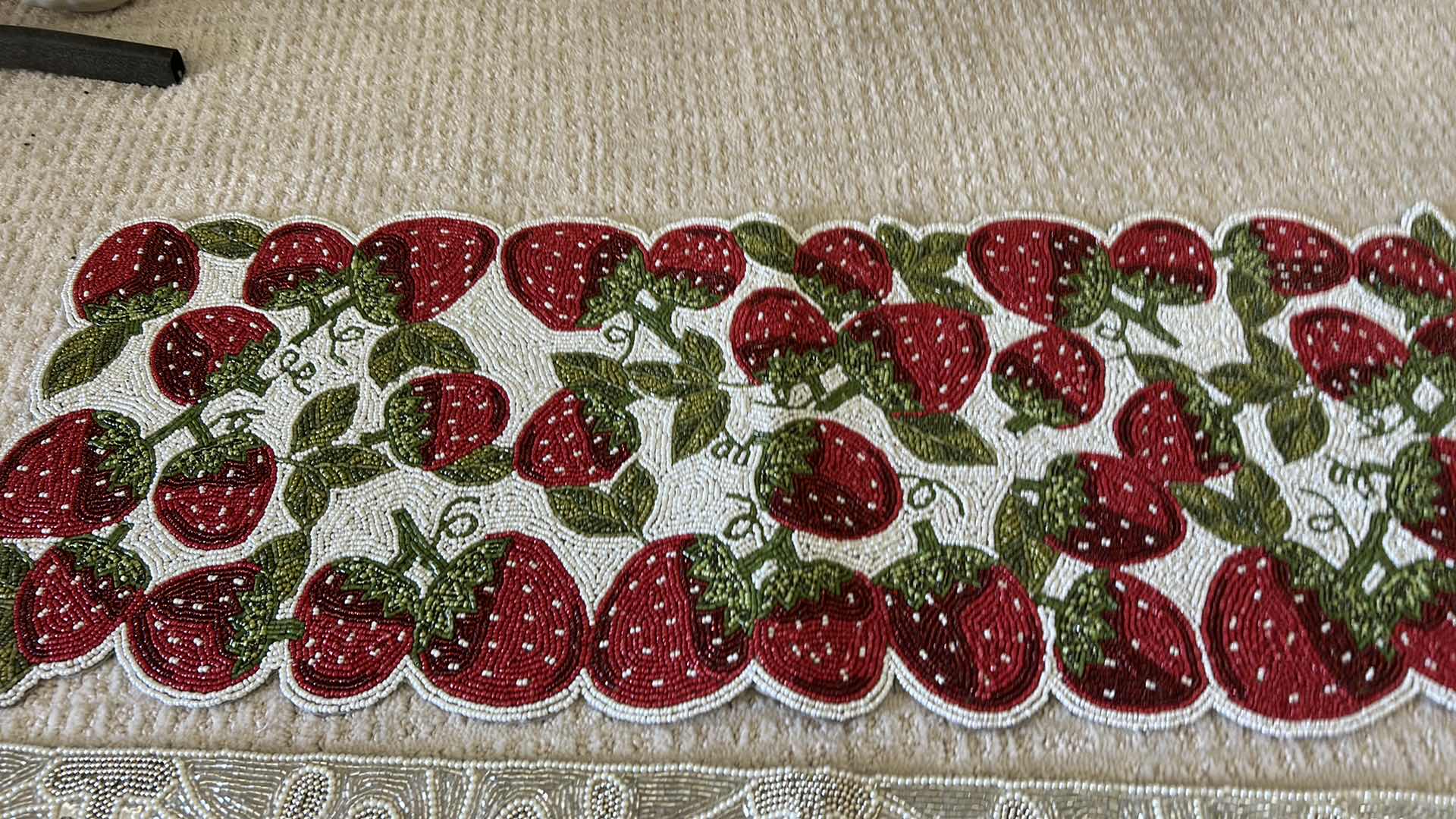 Photo 1 of HOLIDAY DECOR- TWO BEADED TABLE RUNNERS 36”