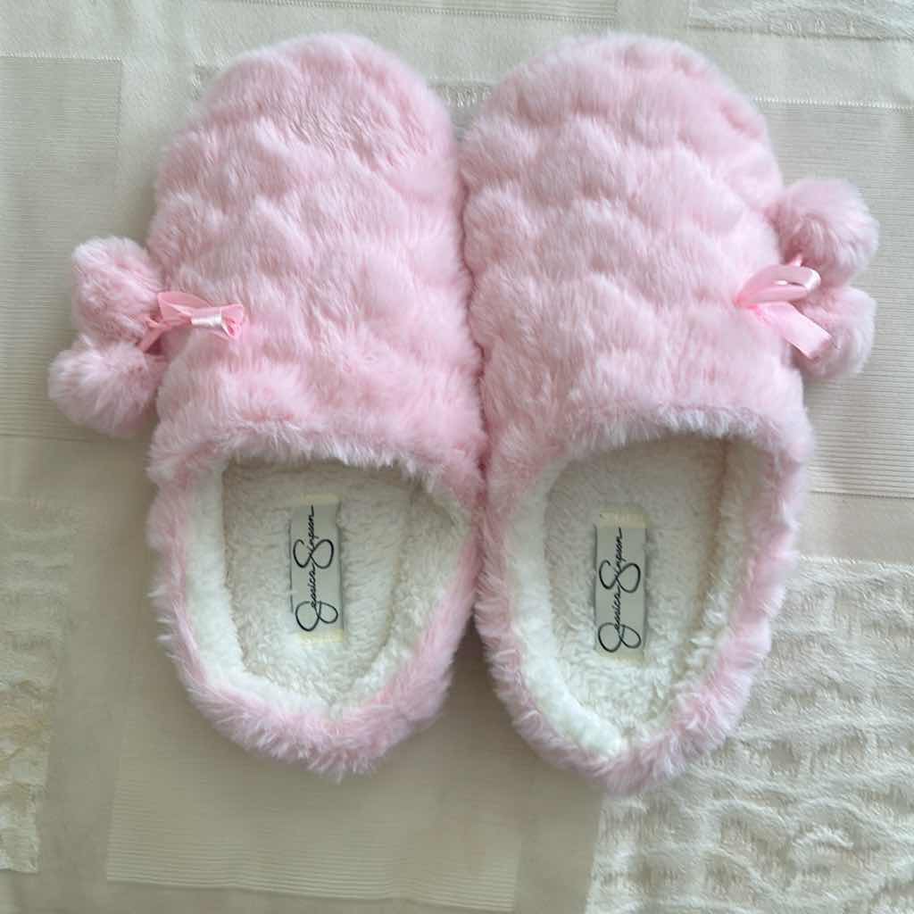 Photo 1 of 5- PLUSH JESSICA SIMPSON SLIPPERS 4 SMALL 1 MEDIUM