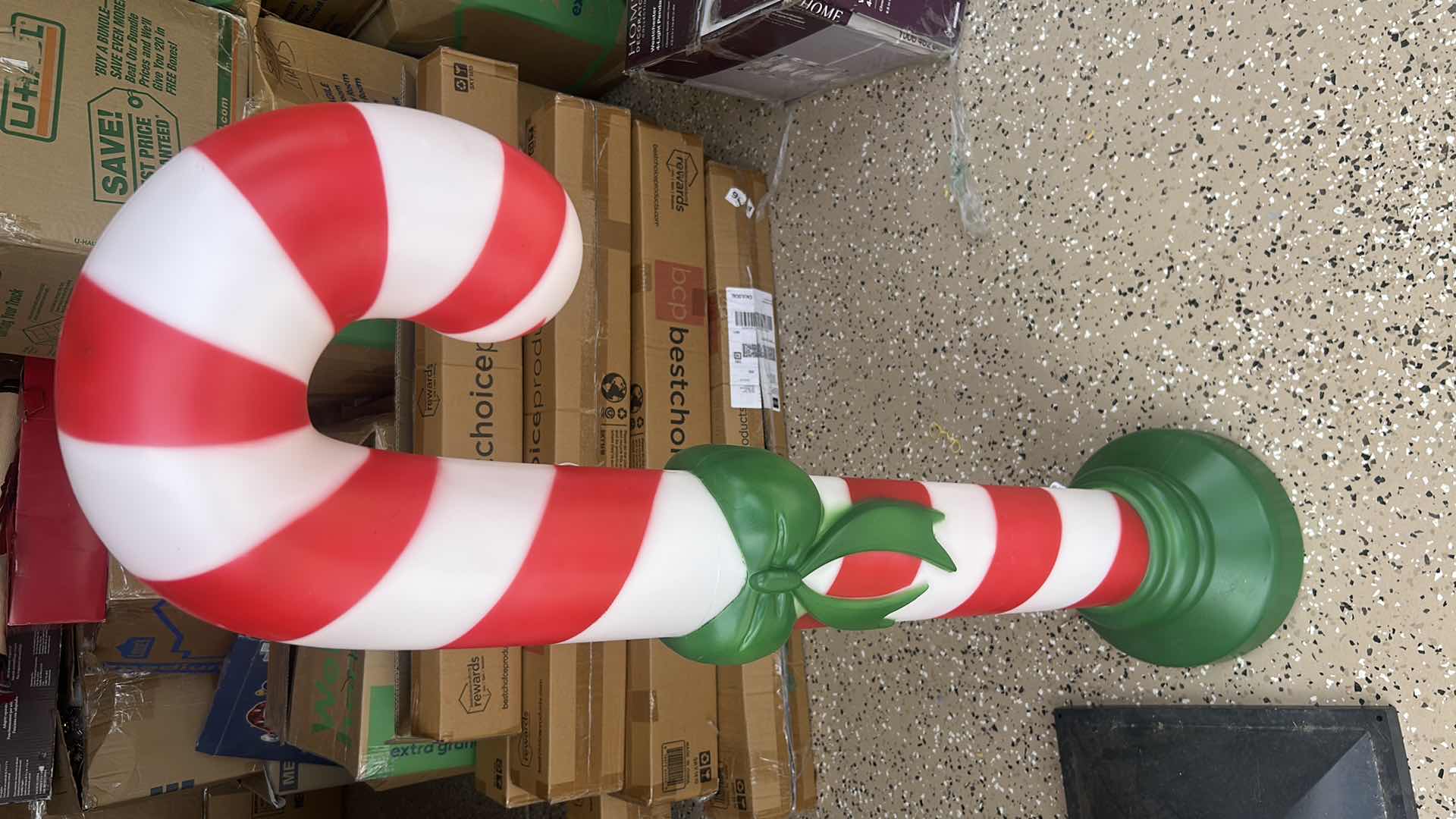 Photo 1 of 56 " NORTH POLE SNOWFALL LAMP & 2 LIGHTED NOEL CANDY CANE LIGHTS