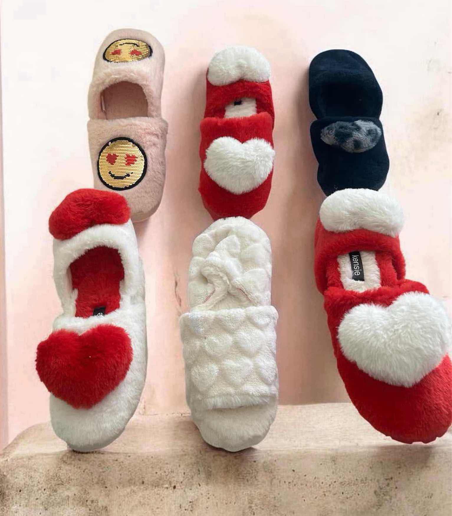 Photo 1 of 6- PLUSH SLIPPERS 4 SMALL 1 MED 1 LARGE