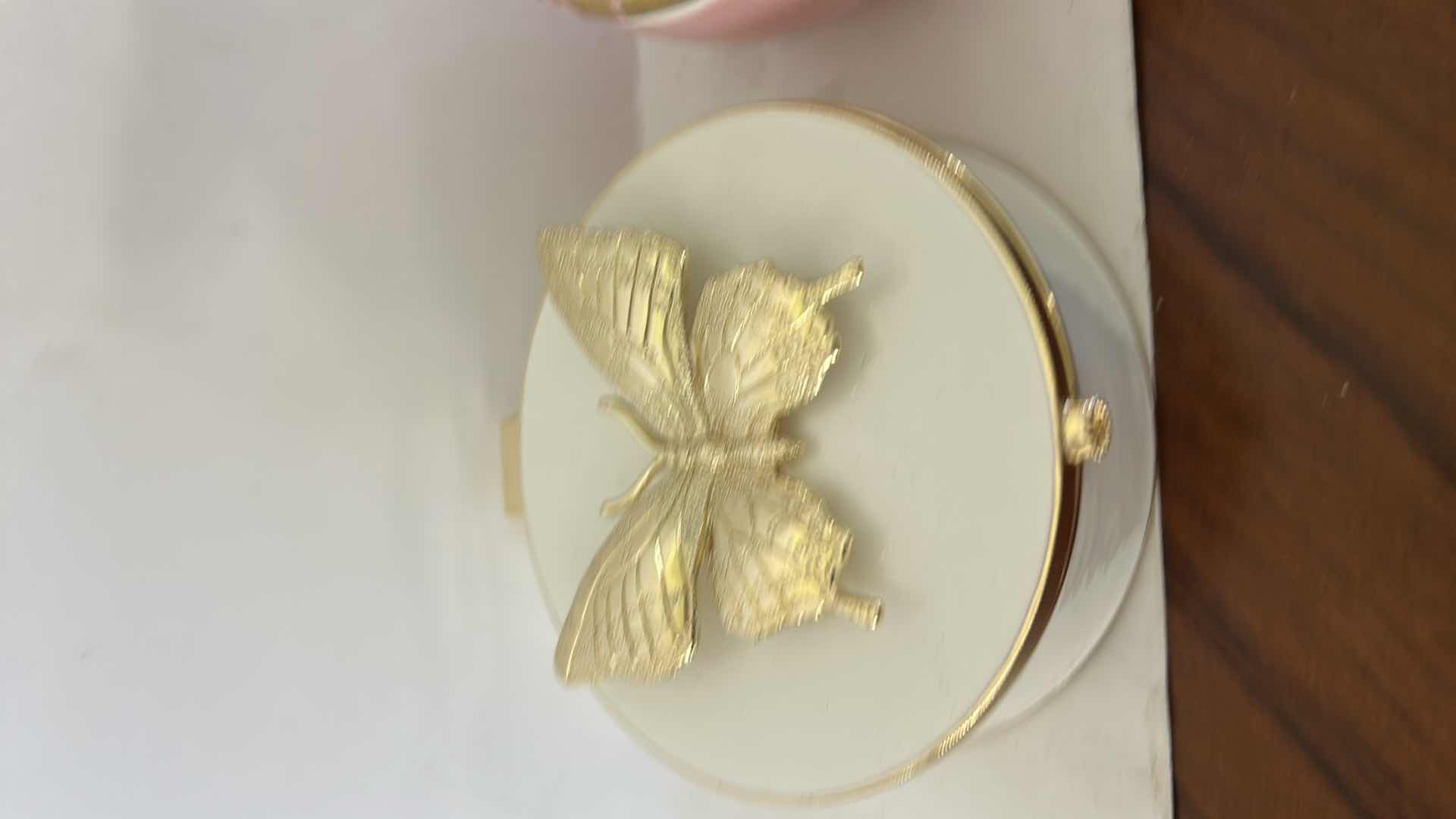 Photo 1 of 2 BUTTERFLY, TRINKET BOXES AND LIDDED JAR