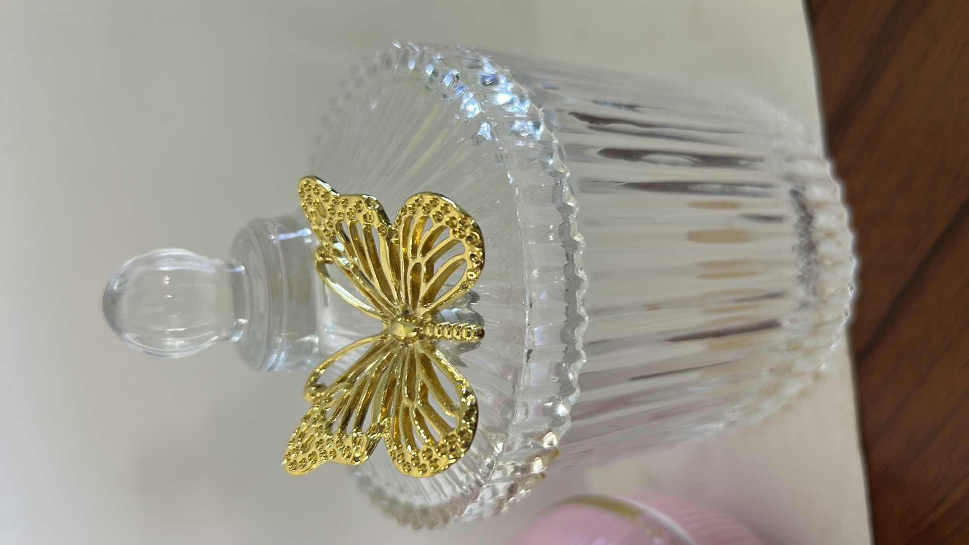Photo 1 of 2 BUTTERFLY, TRINKET BOXES AND LIDDED JAR