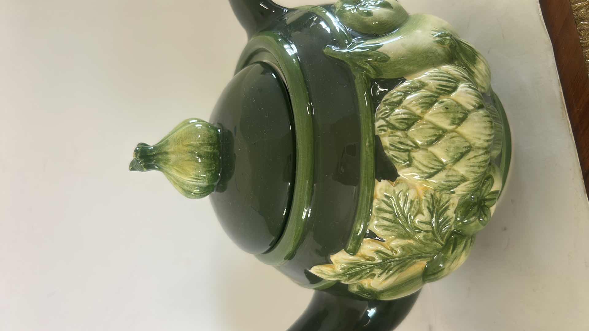 Photo 1 of CERAMIC TEAPOT AND LIDDED JAR