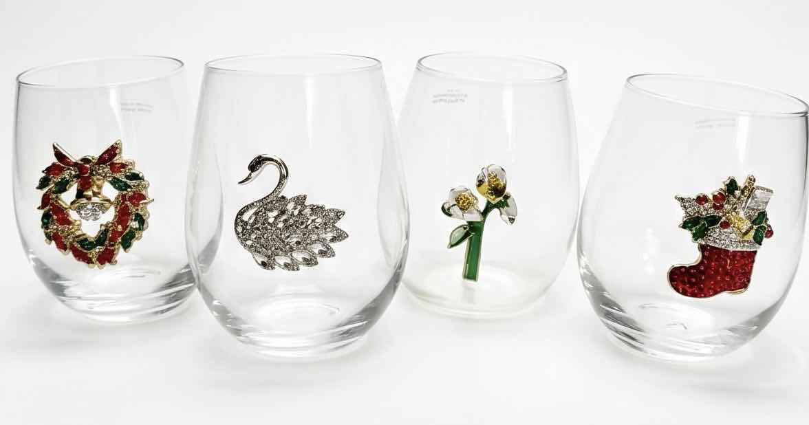 Photo 1 of 4 DECORATIVE BEVERAGE GLASSES