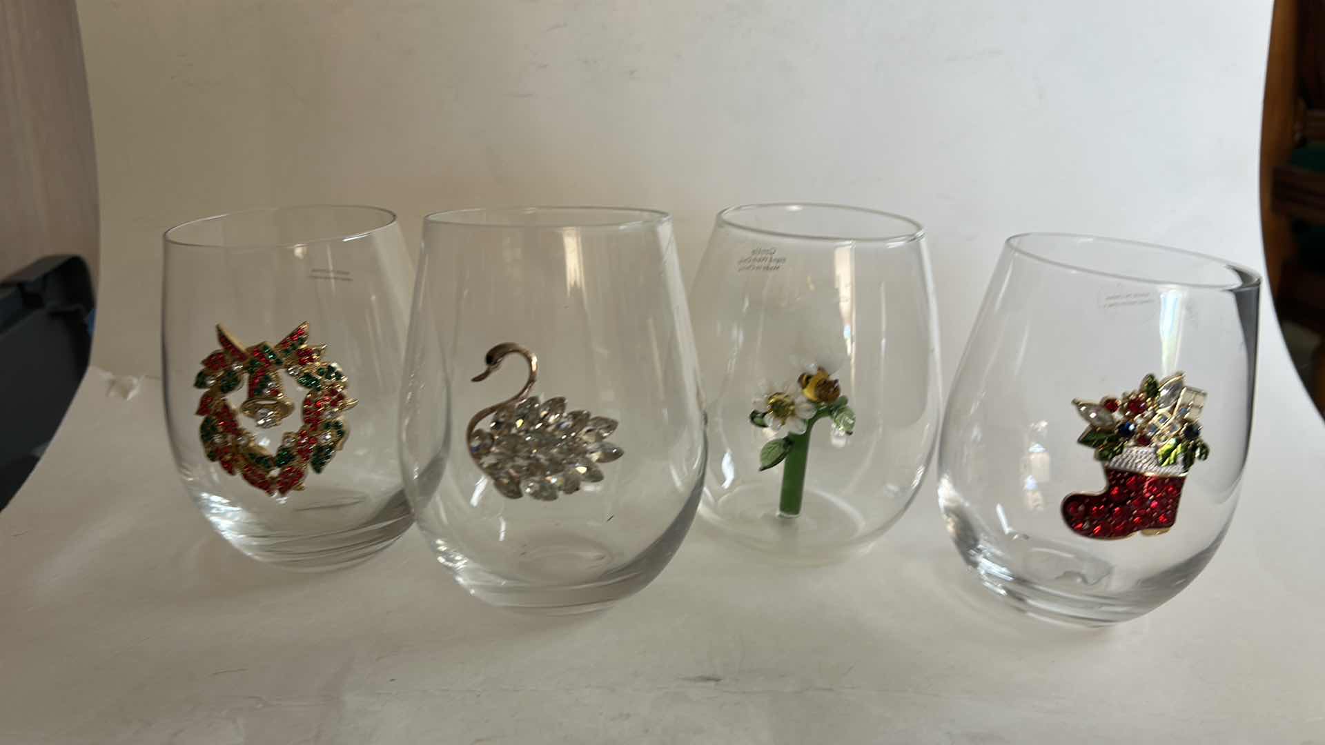 Photo 1 of 4 DECORATIVE BEVERAGE GLASSES