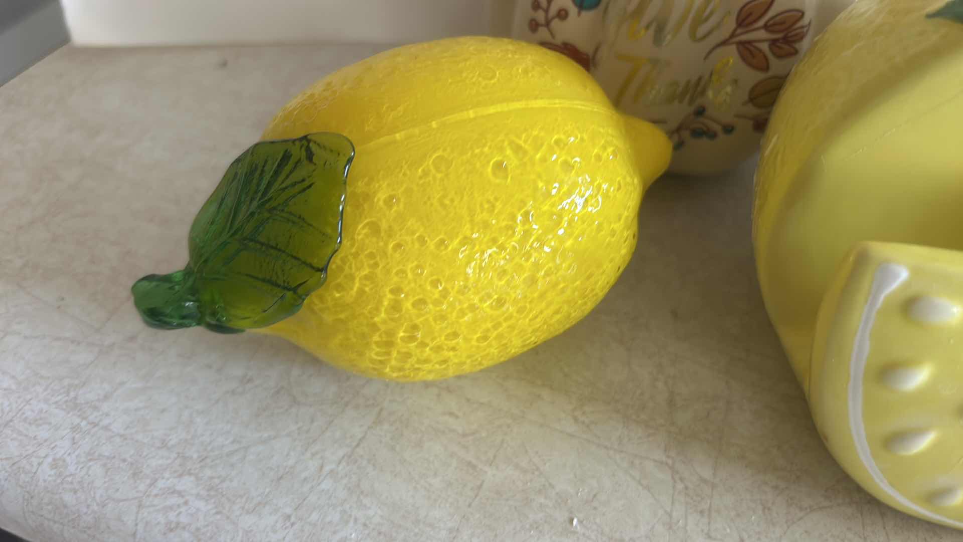 Photo 1 of SOAP DISPENSER AND LEMON ACCESSORIES