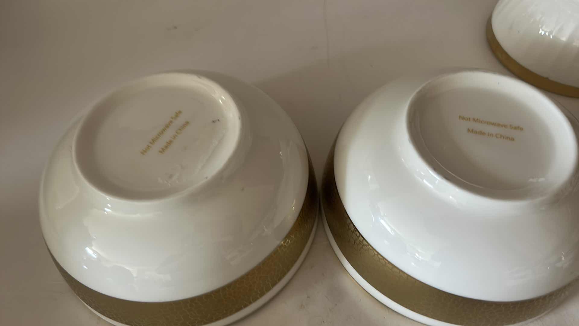 Photo 1 of 10 WHITE AND GOLD BOWLS