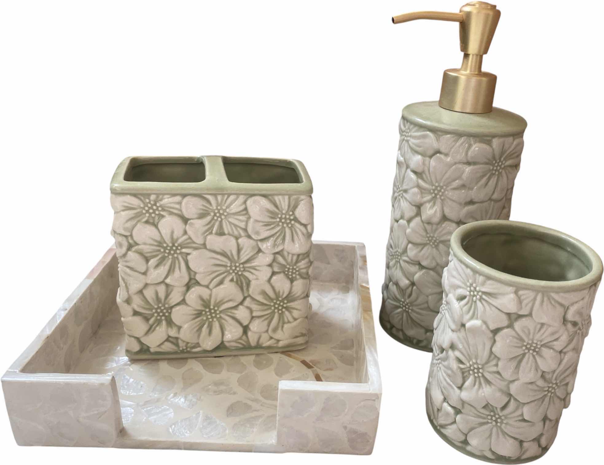 Photo 1 of CERAMIC BATH ACCESSORIES 4 PIECE SET