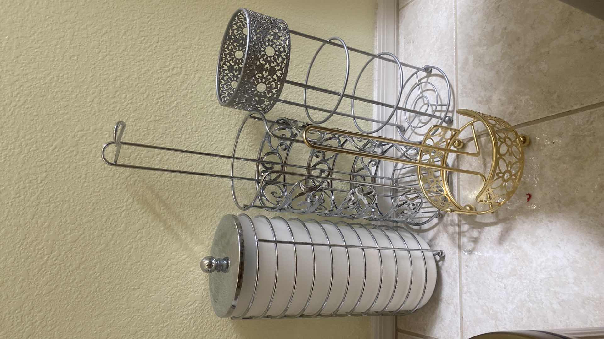 Photo 1 of 4-TOILET PAPER HOLDERS AND 2 BATHROOM TRASH CANS