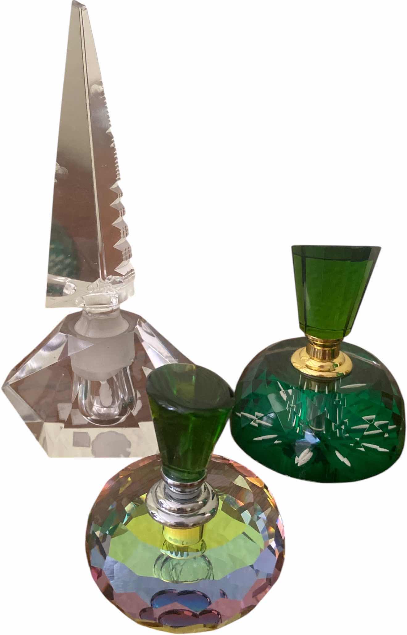 Photo 1 of 3-CRYSTAL PERFUME BOTTLES