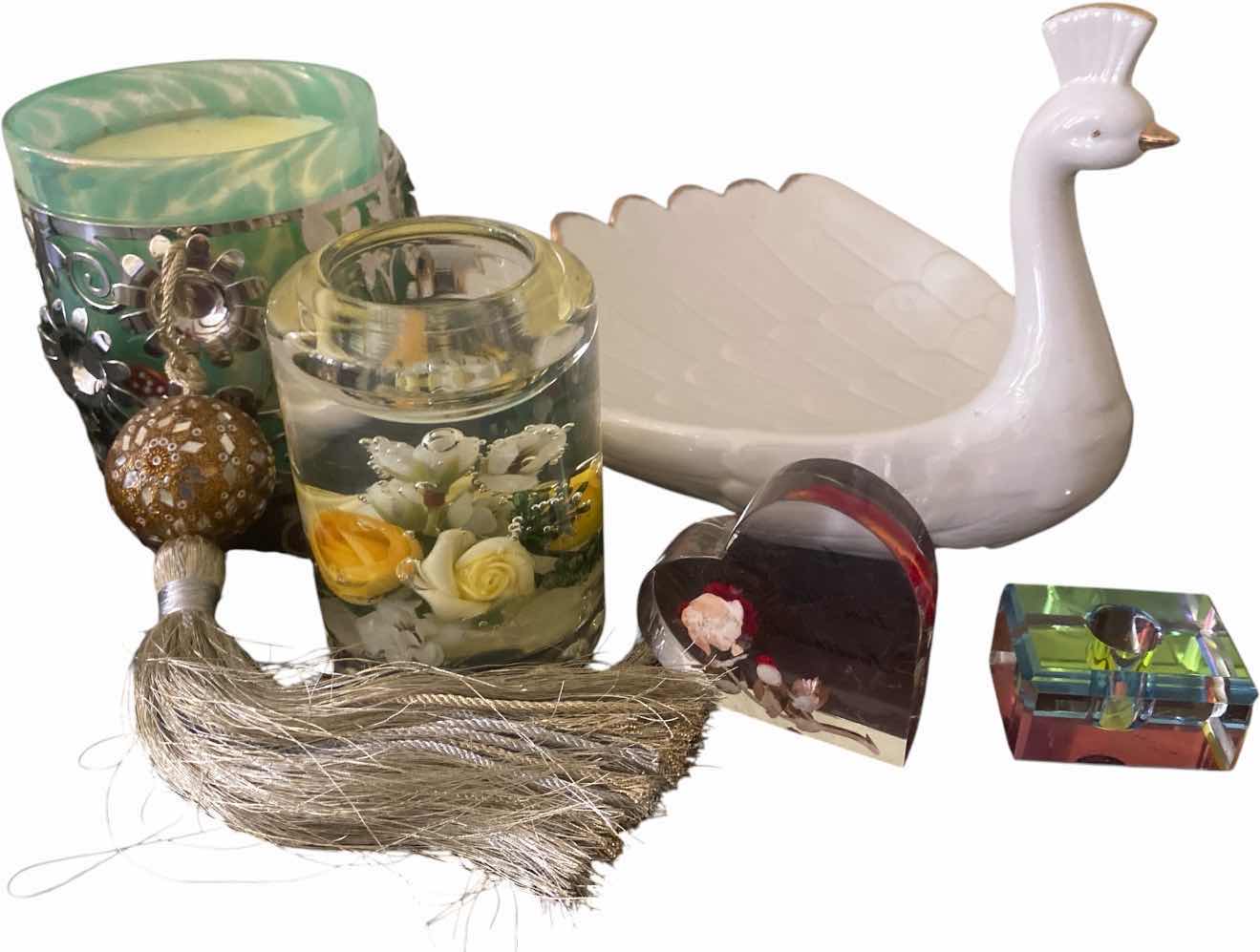 Photo 1 of PEACOCK TOWEL HOLDER, CANDLES, AND MORE