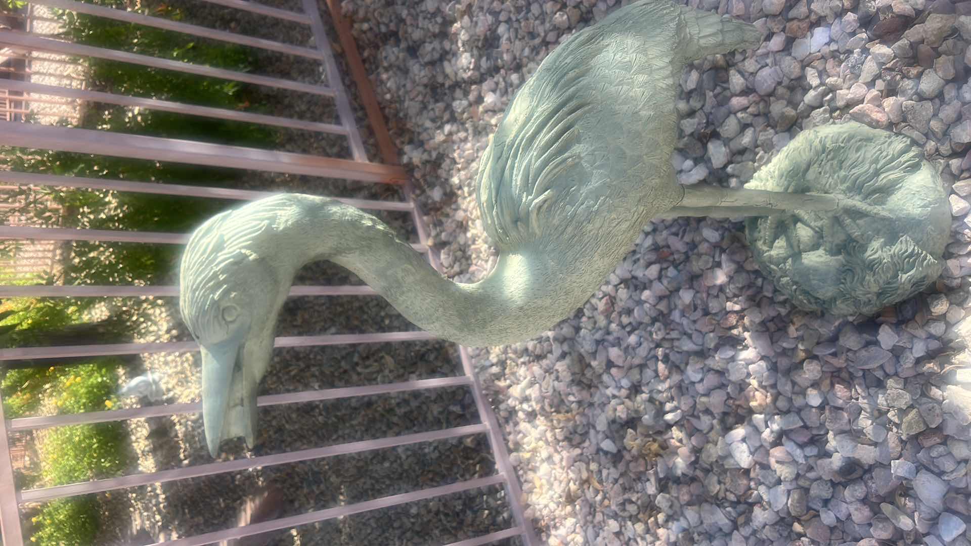 View 3 of BLUE HERON GARDEN STATUE H29”