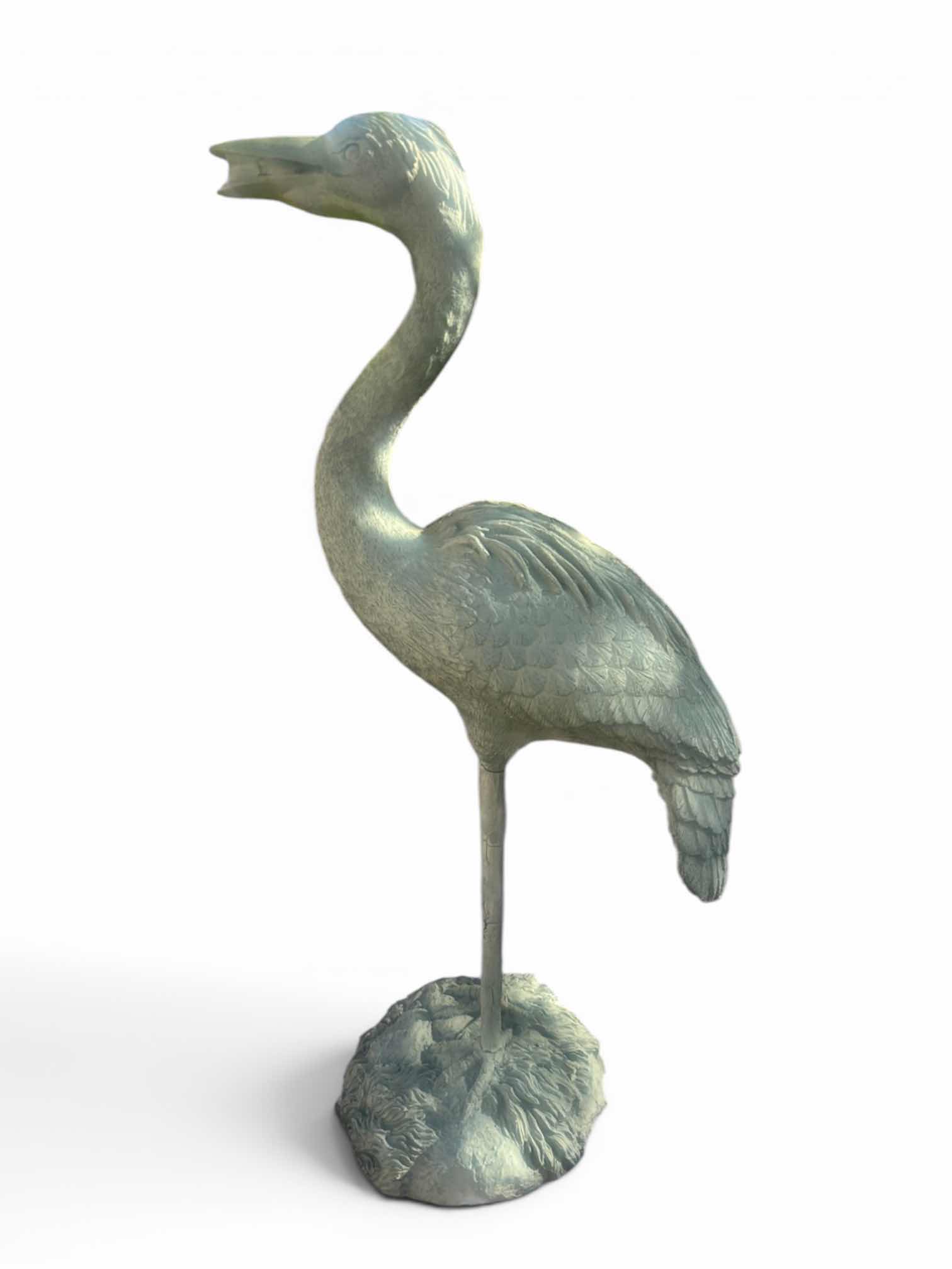 View 1 of BLUE HERON GARDEN STATUE H29”